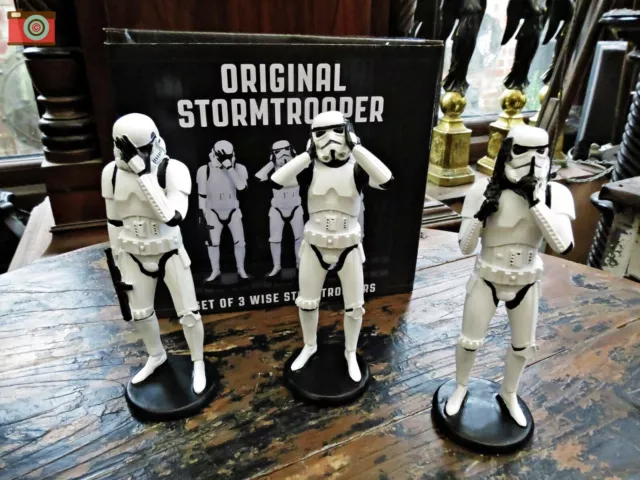 THREE WISE STORMTROOPERS. Official Star Wars Licenced Figures, Statues. Nemesis