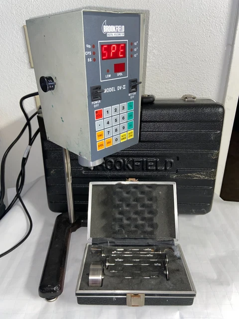 Brookfield DV-II / RVTDV-II Digital Viscometer with Stand / Case / Spindles Brookfield DV-II / RVTDV-II Digital Viscometer with Stand / Case / Spindles