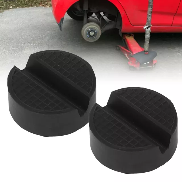 2PCS Circular Rubber Jack Pad Adapter Slotted Car Jack Stand Lifting Protector✈