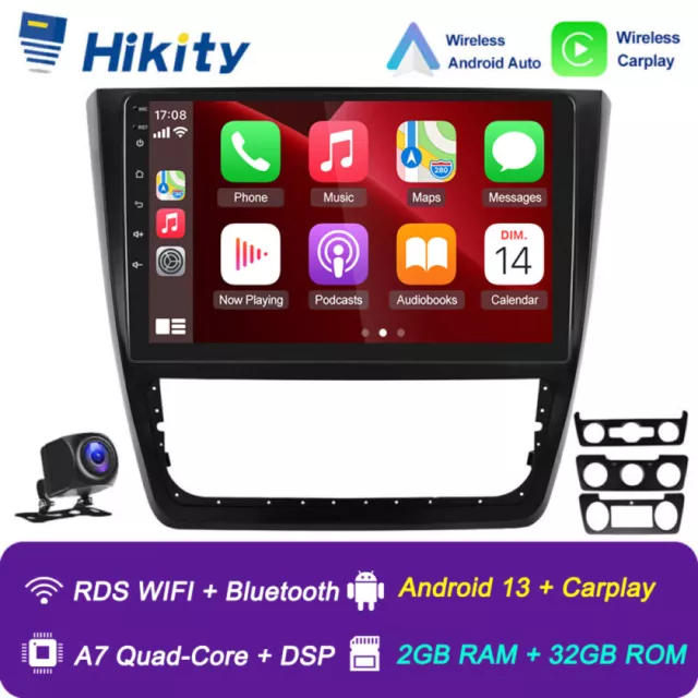 Für Skoda Yeti 5L 2009-2018 GPS Navi Autoradio 32GB Android 13 Carplay DSP Hi-Fi