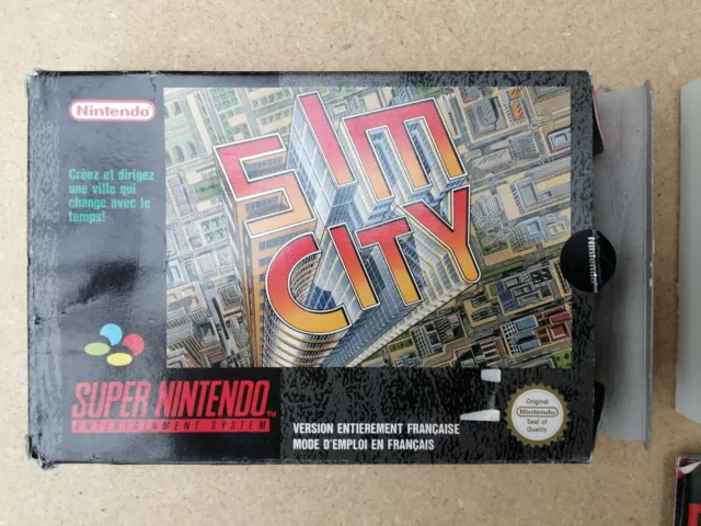 Sim city Super Nintendo, complet avec la boite et le manuel