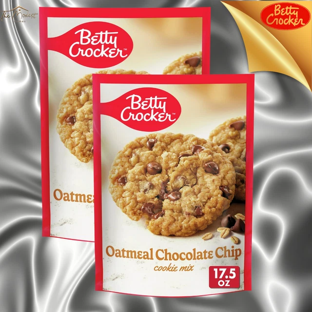 BETTY CROCKER OATMEAL Chocolate Chip Cookies, Cookie Baking Mix, 17.5