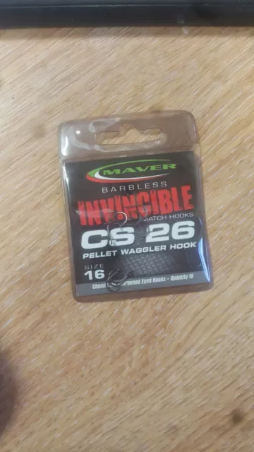 Maver invincible match hooks CS26 pellet waggler - size 16 (1 pack)