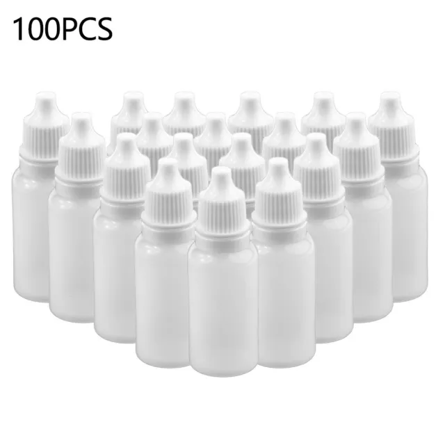 100X 15Ml Empty Plastic Squeezable Eye Liquid Dropper Refillable Bottles Set AU?