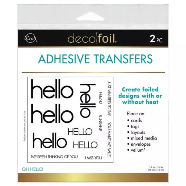 Deco Foil Adhesive Transfer Designs - Oh Hello