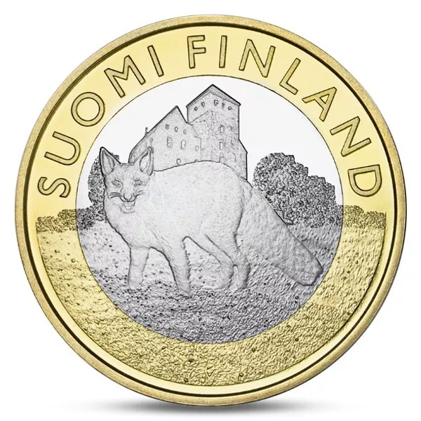 Finland Finnland Finlande 5 Euro Animals Provinces Finland Proper Fox 2014 Unc