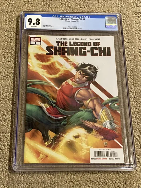 Legend of Shang-Chi 1 CGC 9.8 White Pages Variant (Master of Kung Fu Cover!!)