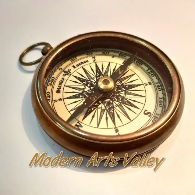 Antique Brass Compass Nautical Gift Item