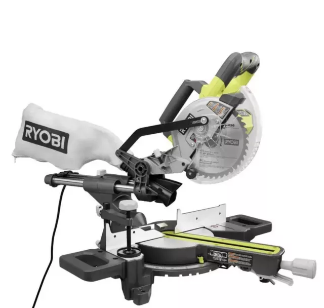 NEW RYOBI Compound Sliding Miter Saw 7.25”Corded Electric Cutting Power Tool