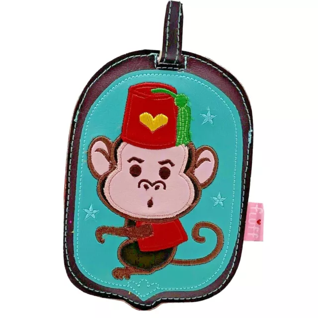 Fluff Tattoo Monkey Luggage Tag Suitcase Travel Backpack ID Holder Loop Buckle