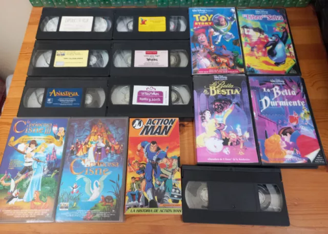 Lote De 14 Peliculas Infantiles, Walt Disney Etc, Cintas Vhs