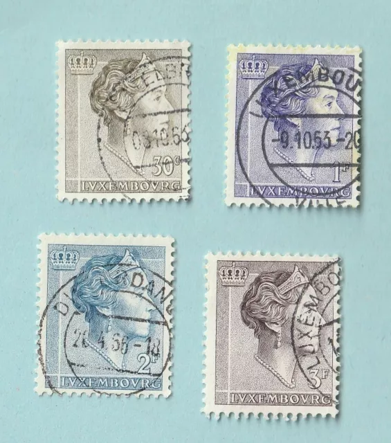 Luxembourg :  série timbres : Grande-Duchesse Charlotte 1961