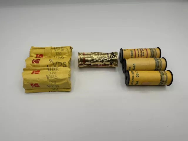 Vintage Kodak VPS 120 Professional Film Lot of 7 Rolls, Expired, As-Is. No Boxes