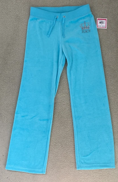 Splendididi pantaloni velluto per ragazze Juicy Couture ETICHETTA NERA età 8 nuove etichette £110