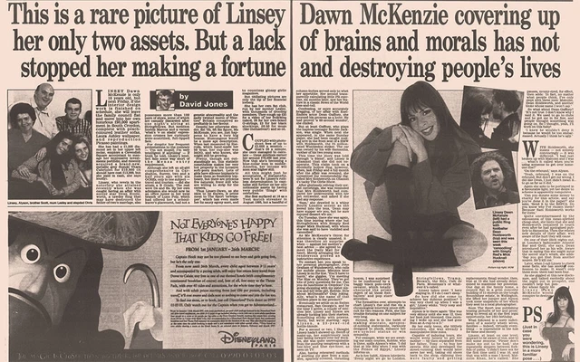 EXTREMELY RARE LINSEY Dawn Mckenzie Newspaper Interview 1997 Rare EXTREMELY RARE LINSEY Dawn Mckenzie Newspaper Interview 1997 Rare