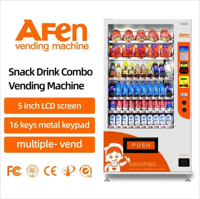 24-hours Intelligent Unattended Retail 60-Slots Drink And Snack Vending Machinel