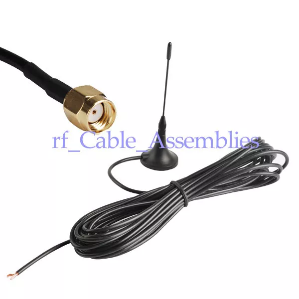 Antenna 868Mhz,3dbi RP SMA male straight RG174 3M with Magnetic for Ham radio