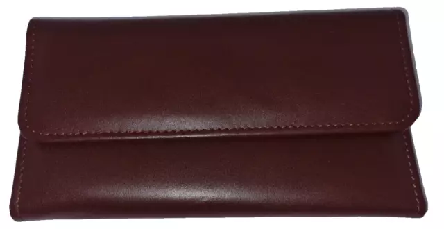 Ladies Cow Grain Leather Two Tone Wallet with Clutch, Brown & Tan Color, BL-303