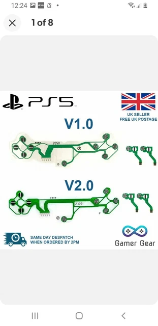Ps5 Console Ribbon 🔥 PS5 V1/2 BDM-010/020/Conductive Film Flex Ribbon DualSense Controller ...