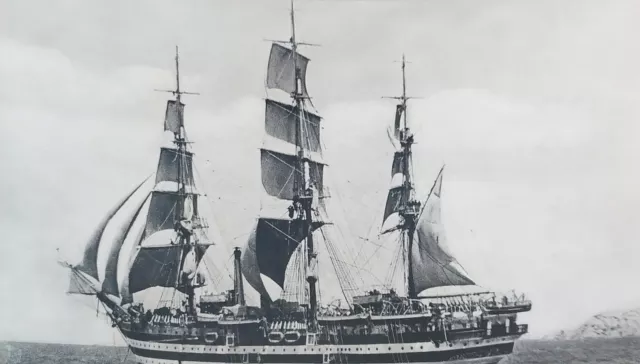 Cartolina - Nave Scuola Amerigo Vespucci - 1950 ca.