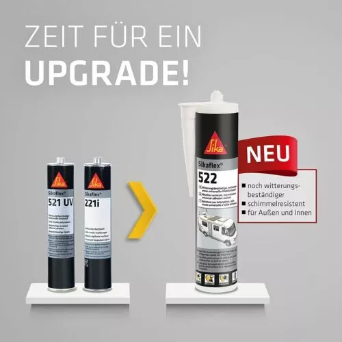 Sikaflex 522 Dichtstoff ersetzt Sika 521 UV und Sika 221 i - 300 ml Kartusche