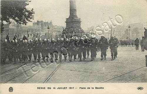 Francia - Parigi, parata militare del 14 luglio (place de la Bastille) - 1917