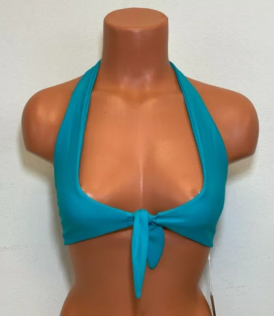 Mikoh Swimwear Womens Balboa Bikini Top Maui Blue Size Medium -