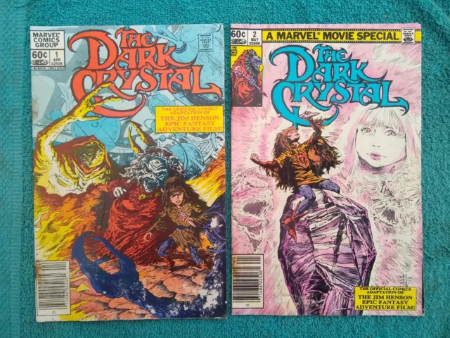 Lot Of 2 Vintage Marvel Comics The Dark Crystal No. 1 & 2 1983 Comic Books
