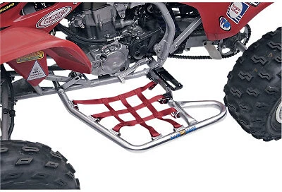 DG Performance Alloy Nerf Bars Alloy Bar - Red Web #60-2455 Natural Aluminum/Red