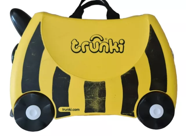 Valise Trunki Bernard modèle Abeille Roulette Bagage A Mains Enfant Jaune Noir