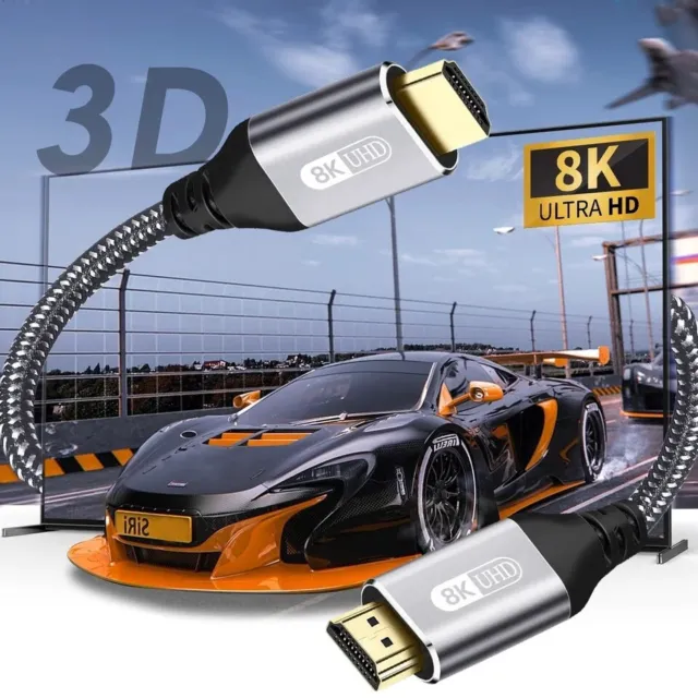câble HDMI 2.1 *8K*4K 120Hz - HDR UHD eARC 48Gbps Ultra Haute Vitesse HD 2 Mètre 3