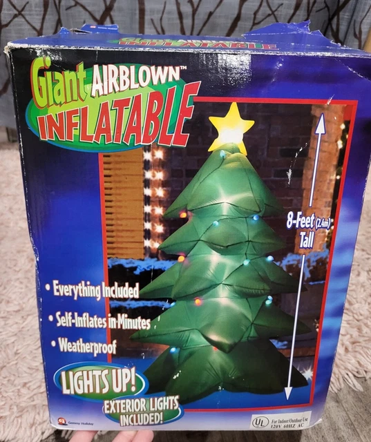 GEMMY 8 FT AirBlown Inflatable Lighted Christmas Tree 2003 NEW In Box