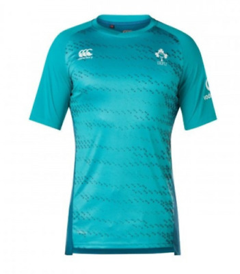 IRELAND RUGBY Boys Blue Canterbury VapoDri Superlight Rugby T-Shirt 8 Years BNWT