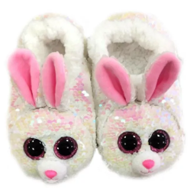 Ty Beanie Babies Slippers Bunny Sequin Slippers Small Medium Large New With Tags