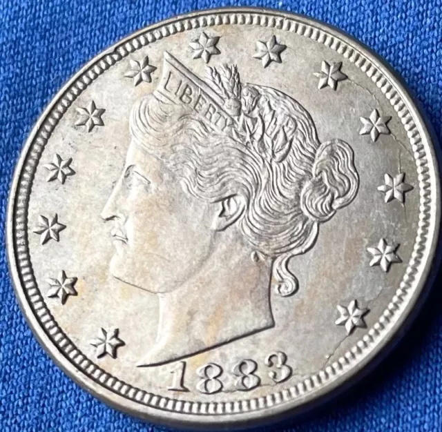 1883 "NO CENTS" Liberty Nickel, GEM BU? (Full Details), MINT Errors - DIE CRACKS