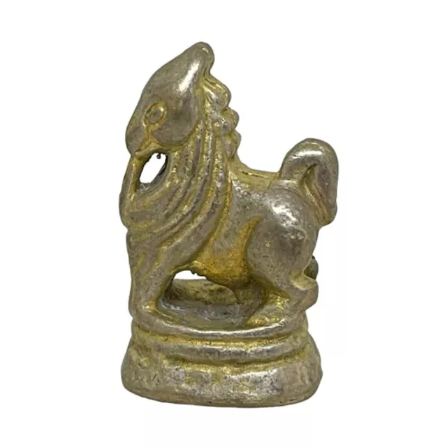 Vintage Burmese Opium Weight Goat Metal Bronze Statue