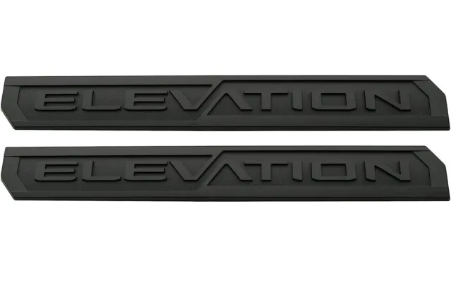 2X Matte Black Door Rear Elevation Emblems Badge 2019+ Sierra 1500 2021+ Canyon