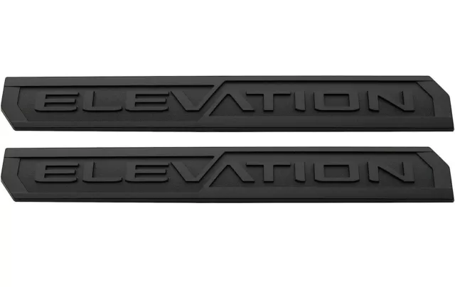2X Matte Black Door Rear Elevation Emblems Badge 2019+ Sierra 1500 2021+ Canyon