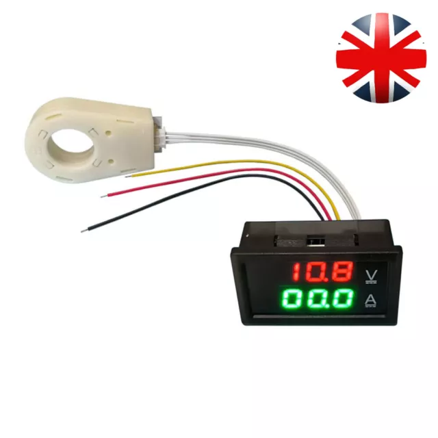 Hall Current Voltmeter Ammeter Dual Digital DC 0-300V ± 50/100/200A/400A UK