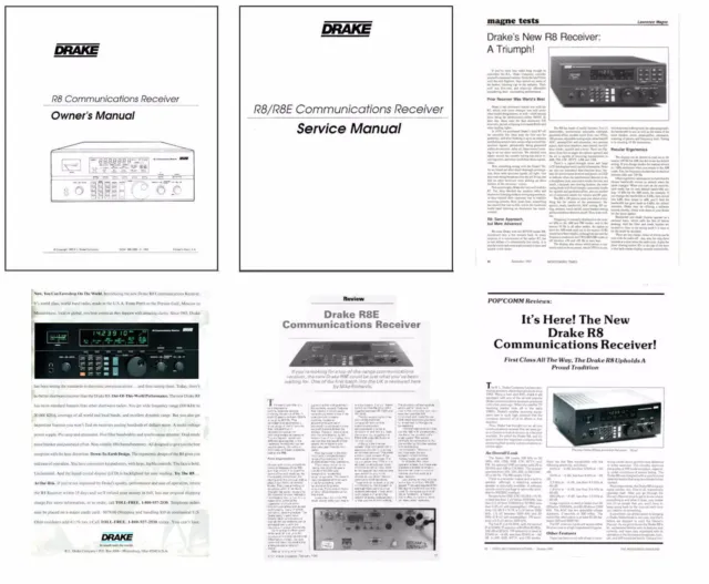 Drake R8 Instruction + Service Manuals + Color Ad + 3 Reviews