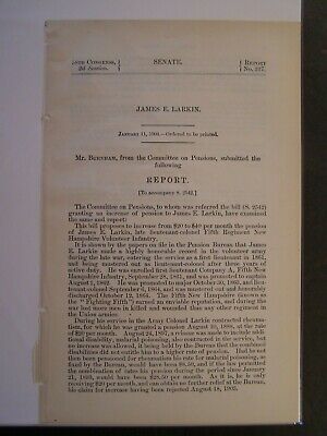Government Report 1904 James E Larkin Lieut Colonel 5th Reg NH Vol Civil War