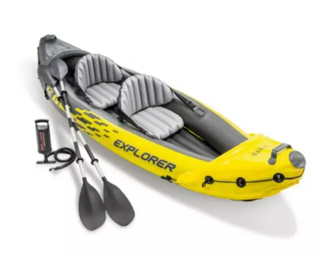 Intex Explorer K2 Inflatable Wave Kayak with Paddle and Hand Pump,  Outdoor