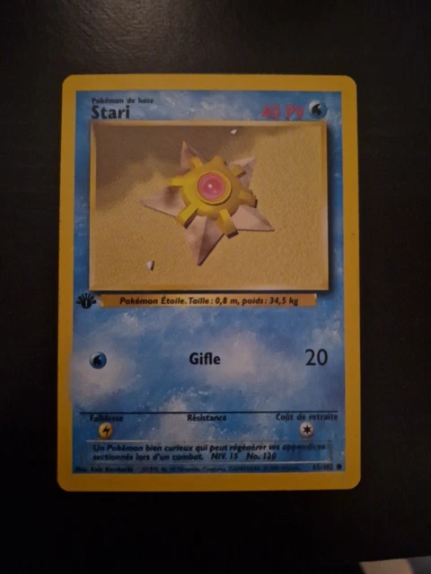 STARI 65/102 Set de base Carte Pokémon Français; (1999 wizards