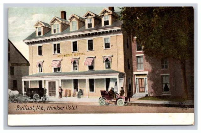 Windsor Hotel, Belfast Maine ME Postcard