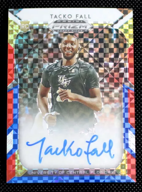 2019-20 Panini Prizm Tacko Fall Auto #72/99 RC Red White Blue 99 Autograph Draft