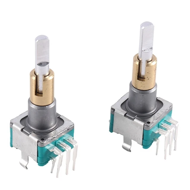 Lot De 2 Encodeurs Rotatifs EC11EBB24C03 - Double Axe Avec Interrupteur - 30 Positions, 15 Impulsions - 12