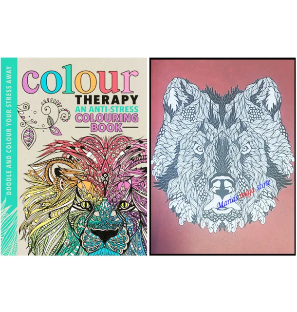 A4 Colour Therapy Adult Anti-Stress Mindfulness Colouring Book For All Ages