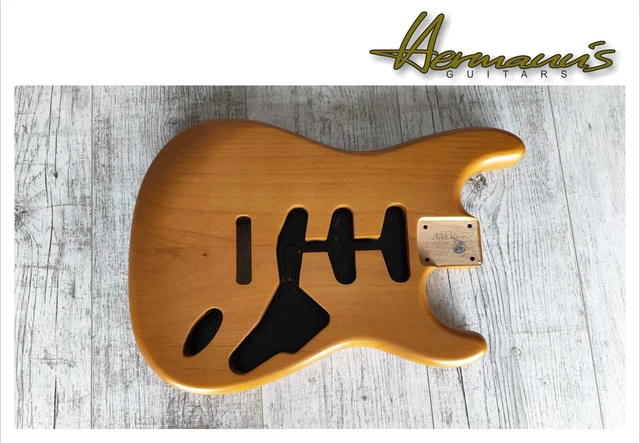 Hermann´s Telecaster Erle/Alder Ersatzkorpus – High Gloss White Metallic, 2,2–2,3 Kg