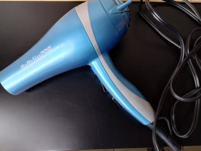 BaByliss PRO Nano Titanium Hair Dryer Blow Dryer Model BABNT5548 Blue Tested