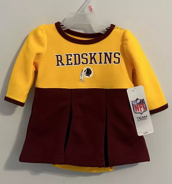 Washington Redskins Newborn Girls NFL Cheerleader’s Outfit Sz 0/3M NWT